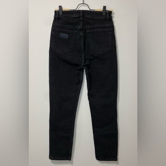 Ganni Cropped Black Jeans — Size 26W x 32L - Picture 4 of 13